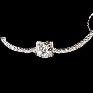 Eternal Glow · 2.5ct Moissanite Hello Kitty Tennis Bracelet · Adjustable · Sterl